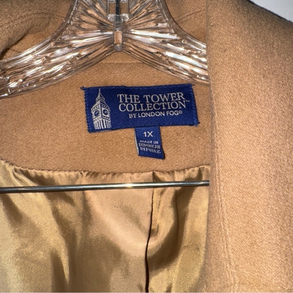 London Fog Camel Double-Breasted Pea Coat - Picture 2 of 3